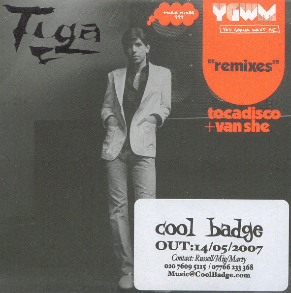 Tiga : You Gonna Want Me (Remixes) (Tocadisco + Van She) (CD, Single, Promo)