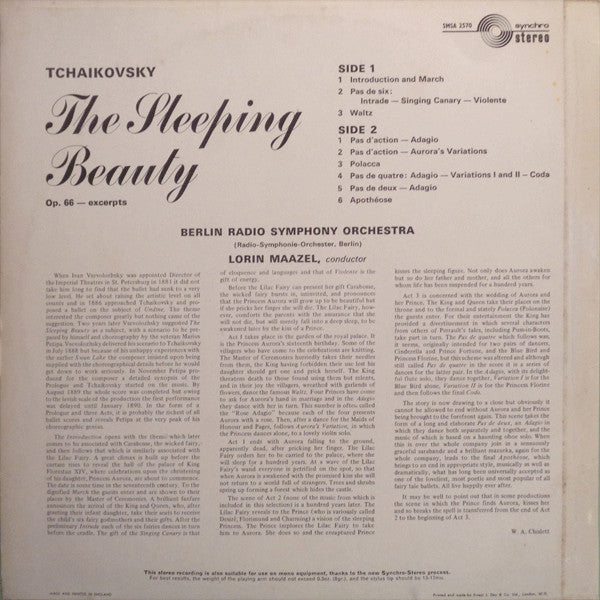 Tchaikovsky* - Lorin Maazel, Radio-Symphonie-Orchester Berlin : The Sleeping Beauty (Excerpts) (LP)