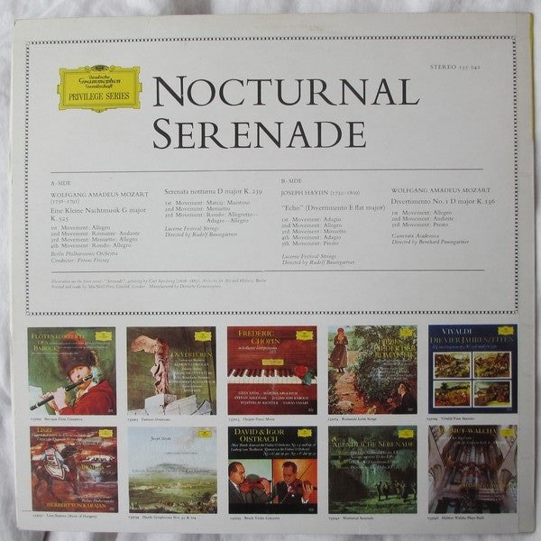 Wolfgang Amadeus Mozart, Joseph Haydn : Nocturnal Serenade (LP, Comp)