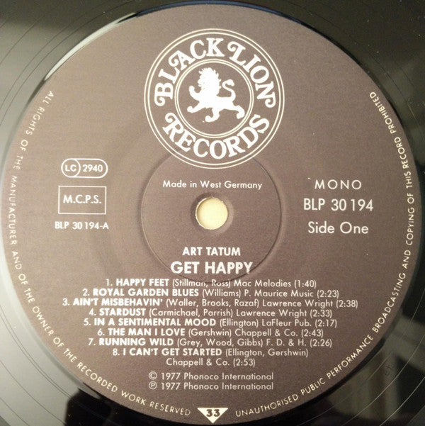 Art Tatum : Get Happy! (LP, Album)