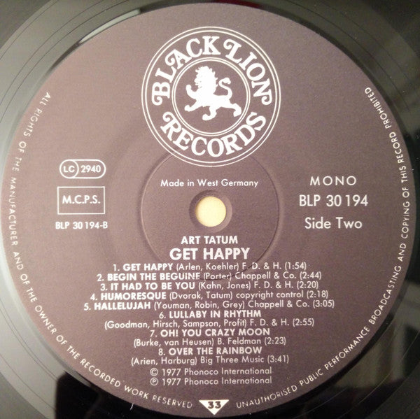 Art Tatum : Get Happy! (LP, Album)