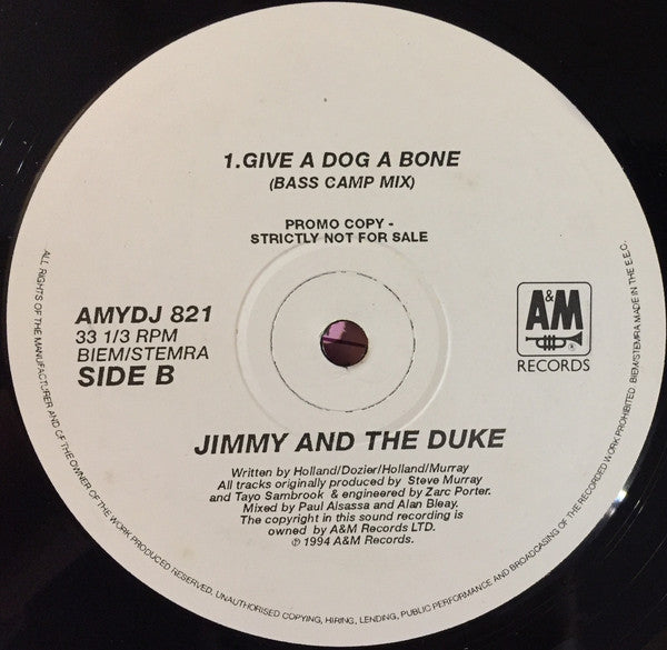 Jimmy And The Duke : Give A Dog A Bone (12", Promo)