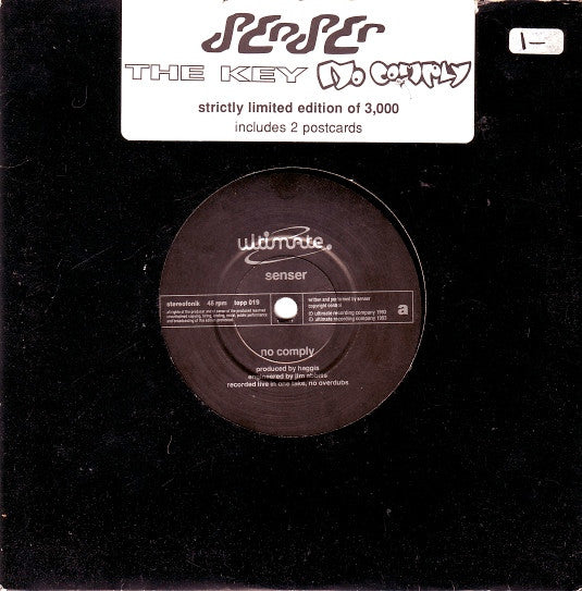 Senser : The Key / No Comply (7", Single, Ltd, Num)