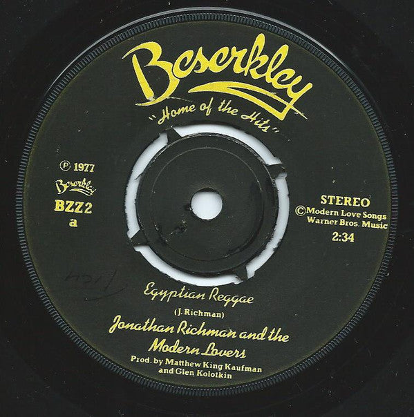 Jonathan Richman & The Modern Lovers : Egyptian Reggae (7", Single)
