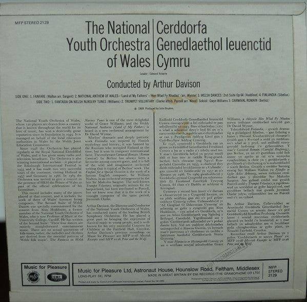 National Youth Orchestra Of Wales : The National Youth Orchestra Of Wales (LP)