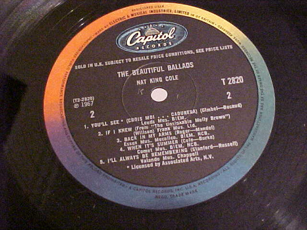 Nat King Cole : The Beautiful Ballads (LP, Comp, Mono)