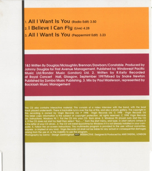 911 (4) : All I Want Is You (CD, Single, Enh, CD2)