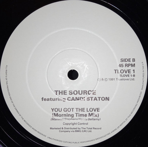 The Source Featuring Candi Staton : You Got The Love (Erens Bootleg Mix) (12", RP, Whi)