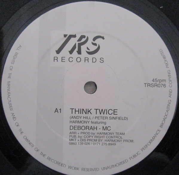 Harmony (18) Featuring Deborah - MC : Think Twice (12", Single)
