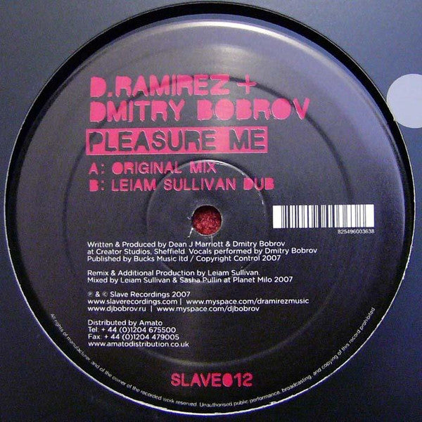 D. Ramirez + Dmitry Bobrov : Pleasure Me (12")