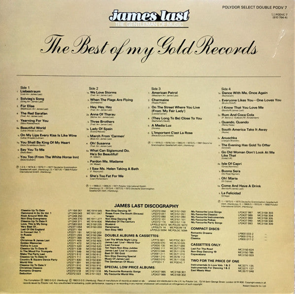 James Last : The Best Of My Gold Records (2xLP, Comp, Gat)