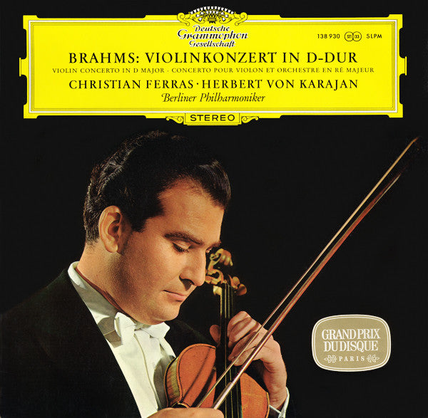 Johannes Brahms, Christian Ferras · Herbert von Karajan, Berliner Philharmoniker : Violinkonzert In D-dur (LP, RE)