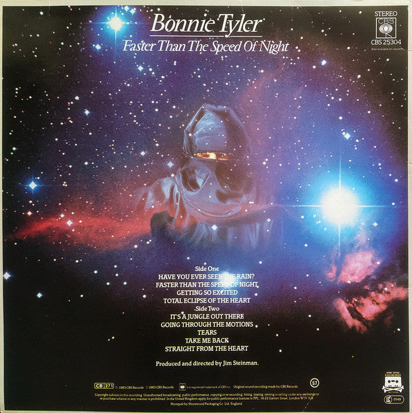 Bonnie Tyler : Faster Than The Speed Of Night (LP, Album)