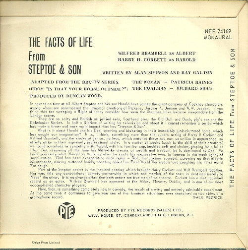 Wilfrid Brambell And Harry H. Corbett : The Facts Of Life From Steptoe & Son (7", EP, Mono, Sol)