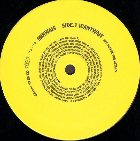 Mirwais : I Can't Wait (12", Promo)