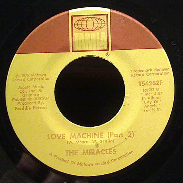 The Miracles : Love Machine (7", Single)