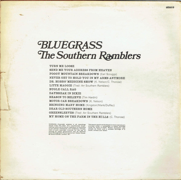The Southern Ramblers : Bluegrass (LP, RE)