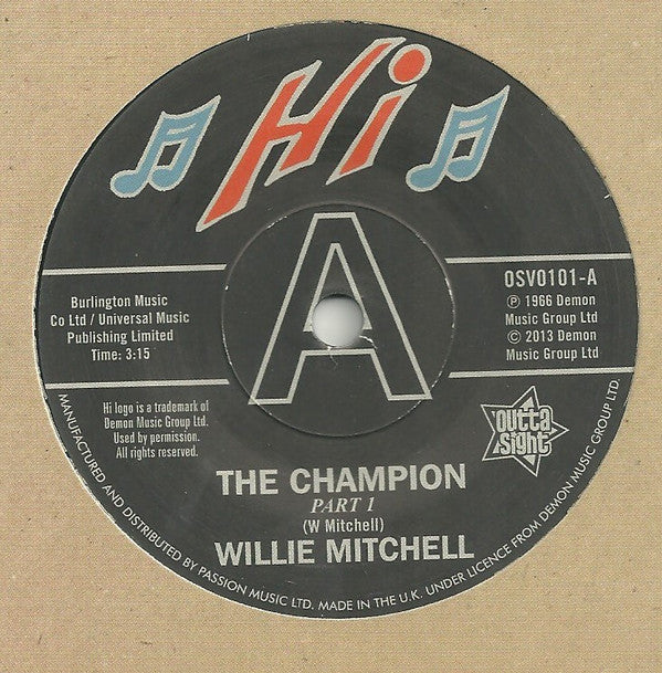Willie Mitchell / Bill Black's Combo : The Champion / Little Queenie (7", Single, Sol)