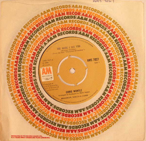 Chris Montez : The More I See You  (7", RE)