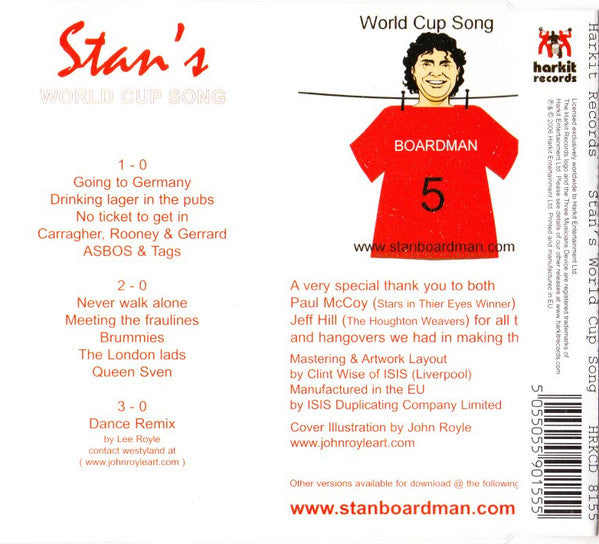 Stan Boardman : Stan's World Cup Song (CD, Single)