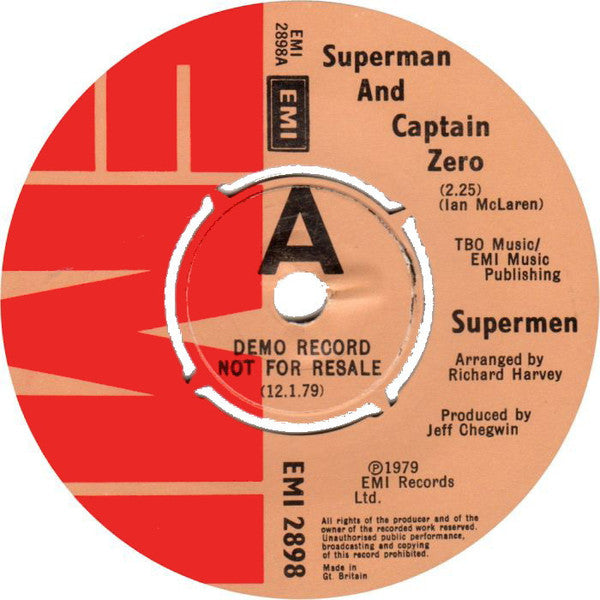 Supermen : Superman And Captain Zero (7", Single, Promo)