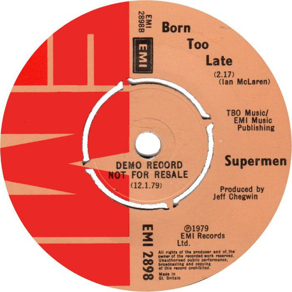 Supermen : Superman And Captain Zero (7", Single, Promo)