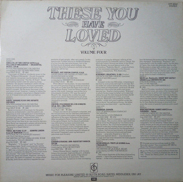 Various : These You Have Loved (Volume Four) (LP, Comp, RE)