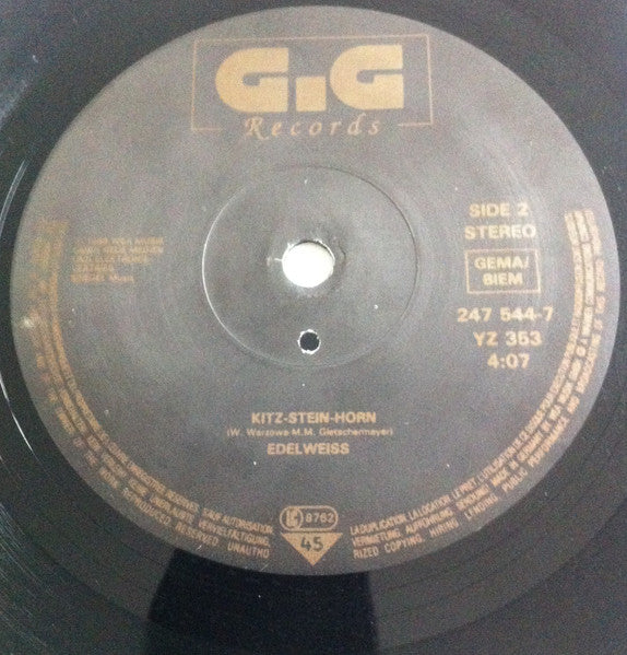 Edelweiss : Bring Me Edelweiss (7", Single, Sol)