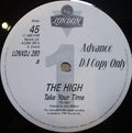 The High : Take Your Time (12", Single, Promo)