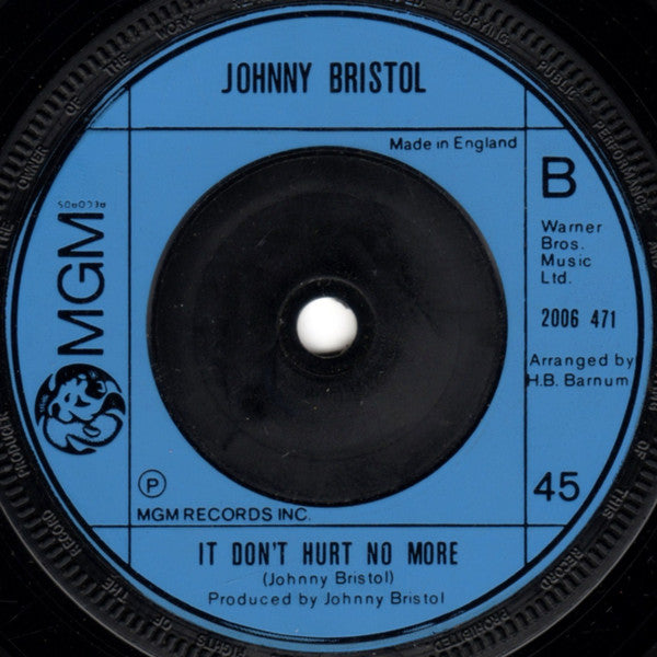 Johnny Bristol : Memories Don't Leave Like People Do (7", Single, Sol)