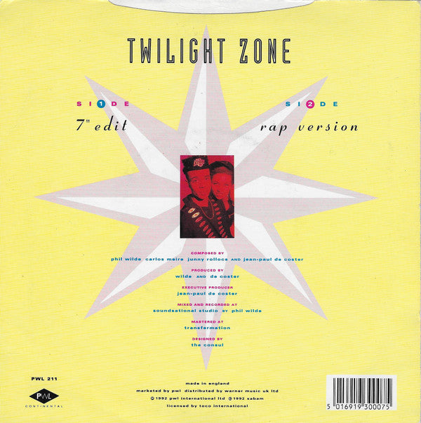 2 Unlimited : Twilight Zone (7", Single)