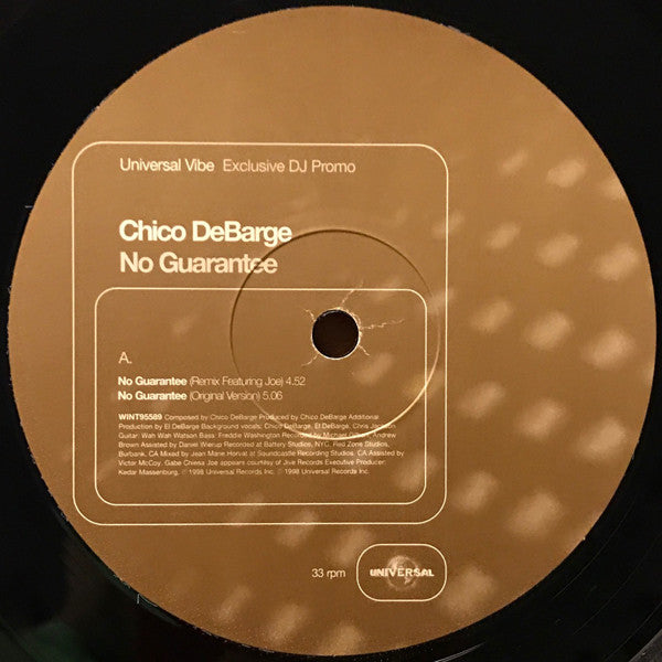 Chico DeBarge : No Guarantee (12", Promo)