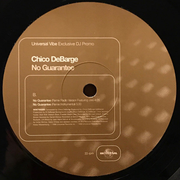 Chico DeBarge : No Guarantee (12", Promo)