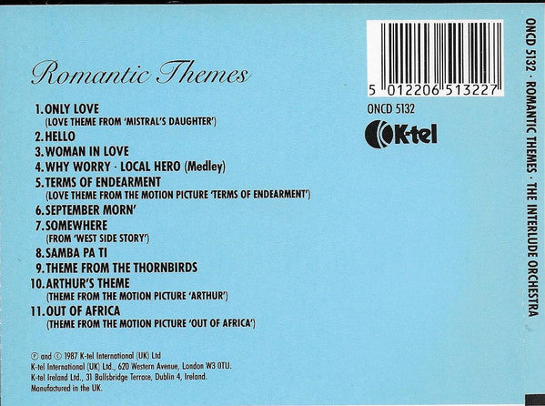 The Interlude Orchestra : Romantic Themes (CD, Comp)
