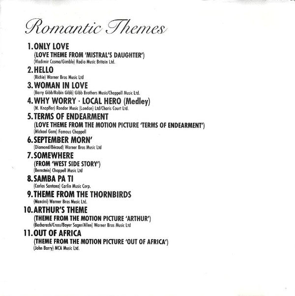 The Interlude Orchestra : Romantic Themes (CD, Comp)