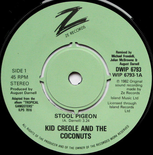 Kid Creole And The Coconuts : Stool Pigeon (2x7", Single)