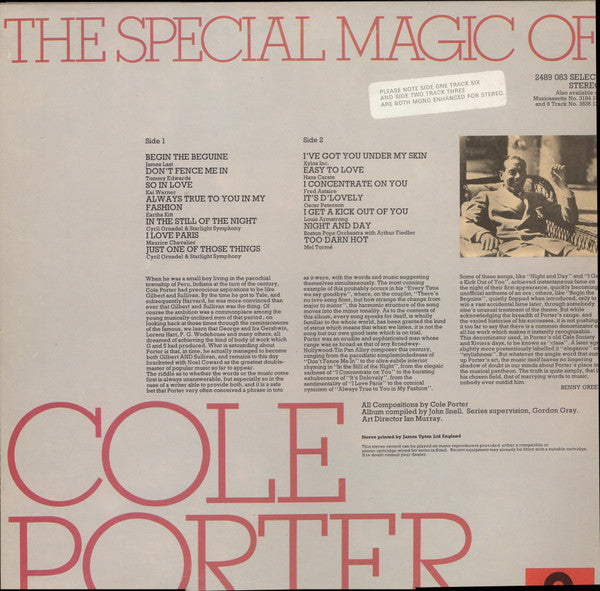 Cole Porter : The Special Magic Of Cole Porter (LP, Comp)