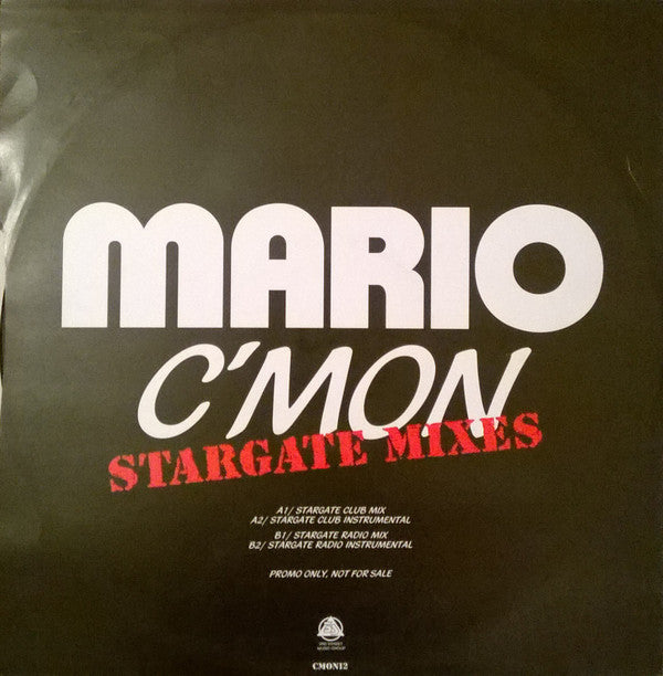 Mario : C'mon (Stargate Mixes) (12", Promo)