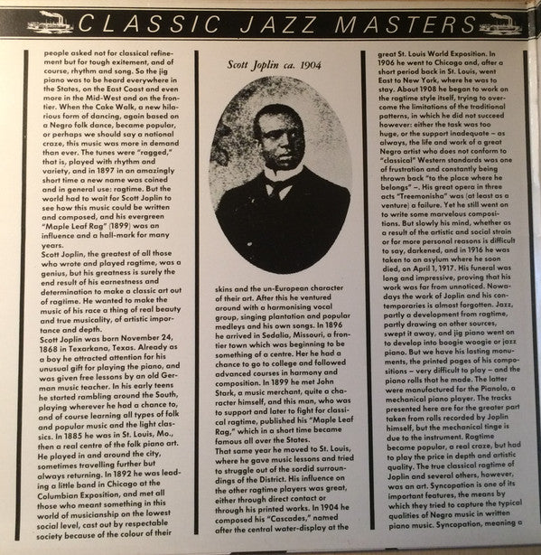 Scott Joplin : The Entertainer  (LP)