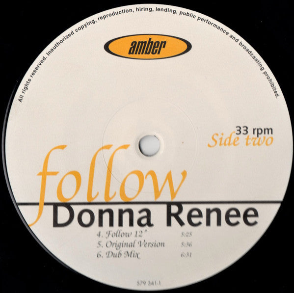 Donna Renee : Follow (12")