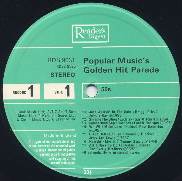 Various : Popular Music's Golden Hit Parade (8xLP, Comp + Box, Comp)