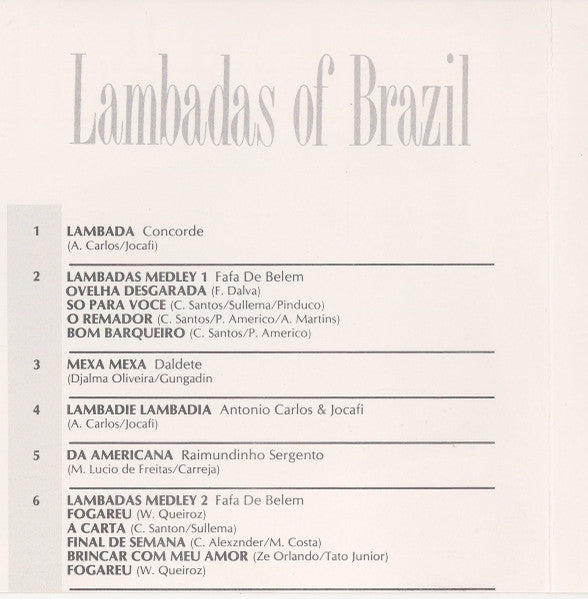 Various : Lambadas Of Brazil (CD, Comp)