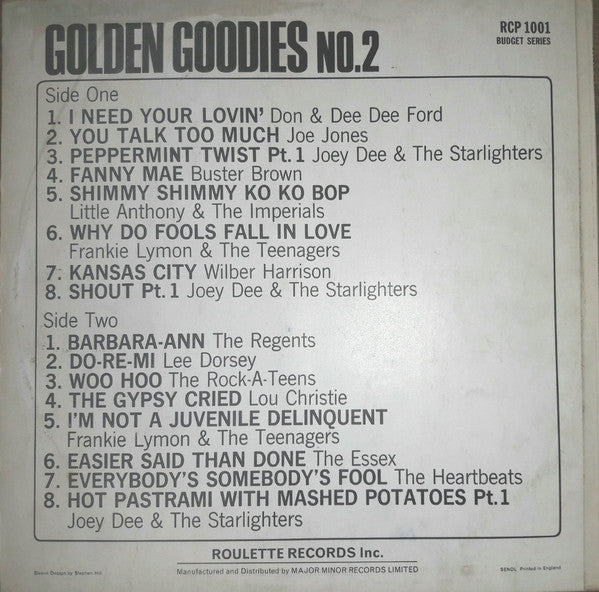 Various : Golden Goodies - No.2 (LP, Comp, Mono)