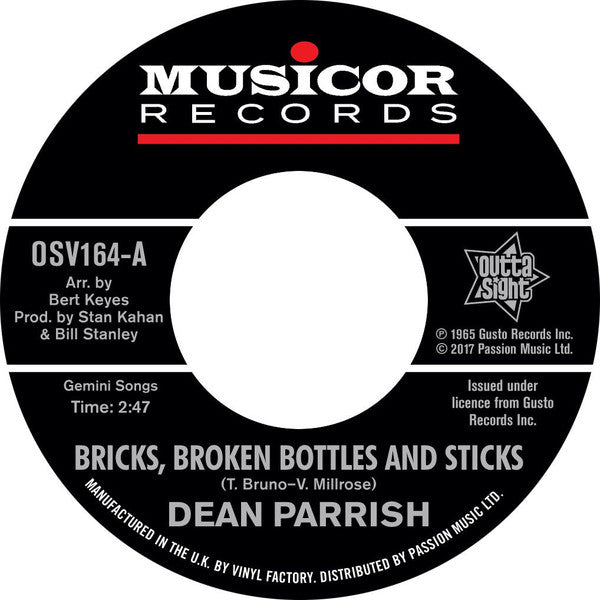Dean Parrish, J. B. Troy : Bricks, Broken Bottles And Sticks / Live On (7", Single)