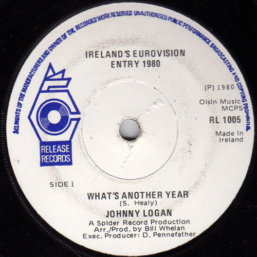 Johnny Logan : What's Another Year! (7", Single)