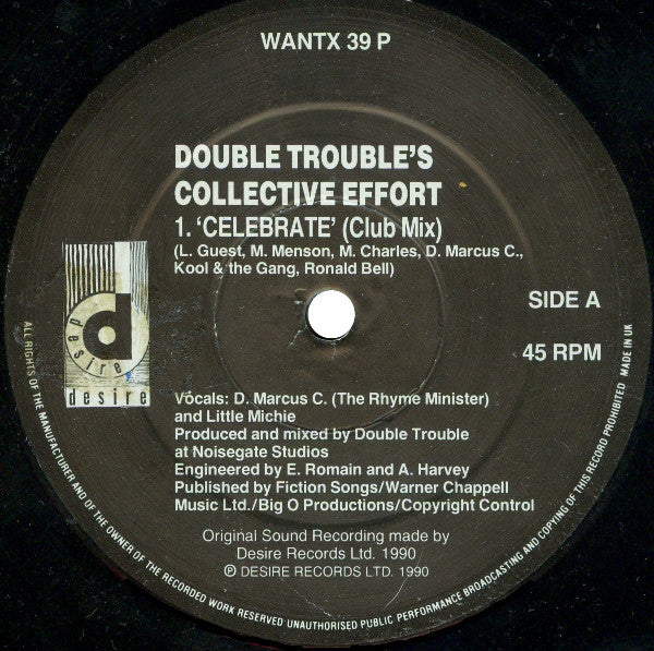 Double Trouble : Rave & Celebrate (12")