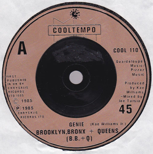 The Brooklyn, Bronx & Queens Band Featuring Curtis Hairston : Genie (7")