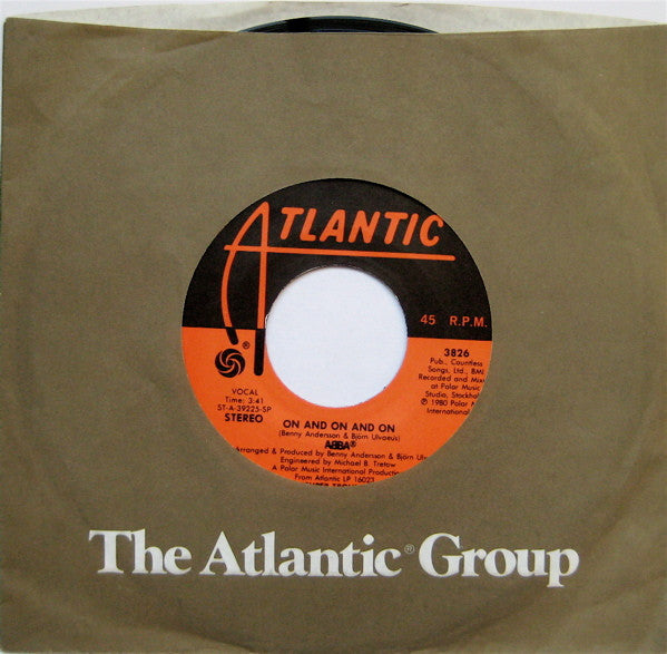 ABBA : On And On And On (7", Single, Spe)
