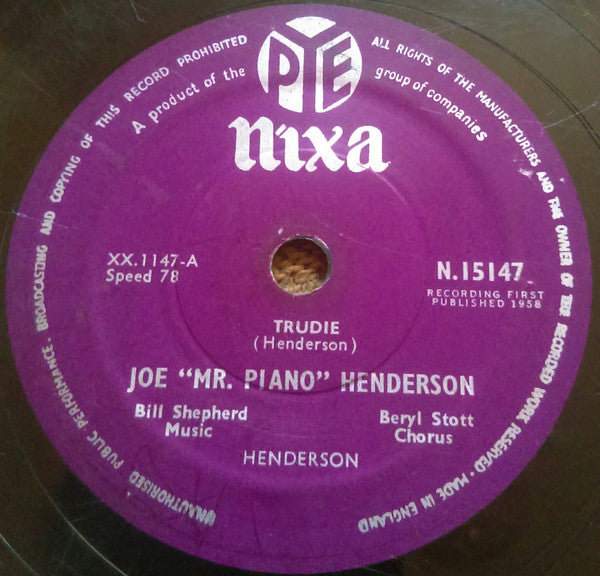 Joe "Mr Piano" Henderson : Trudie (10", Single)