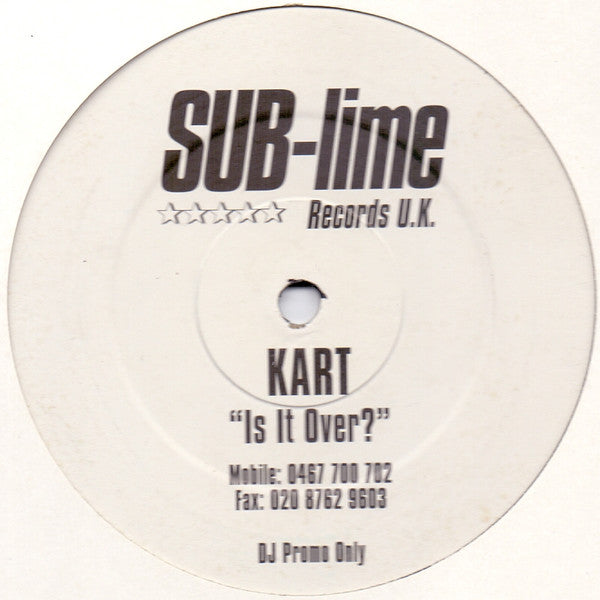 Kart : Is It Over? (12", S/Sided, Promo)